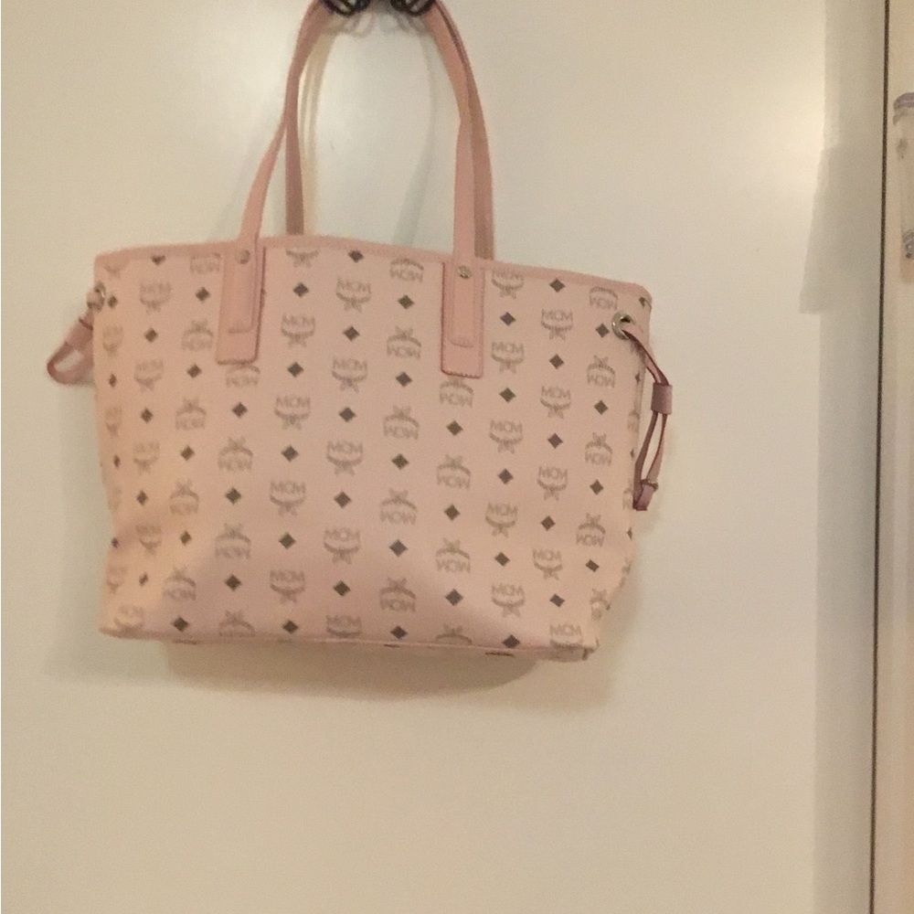 MCM Pink Visetos Monogram Tote Bag - Picture 8 of 15